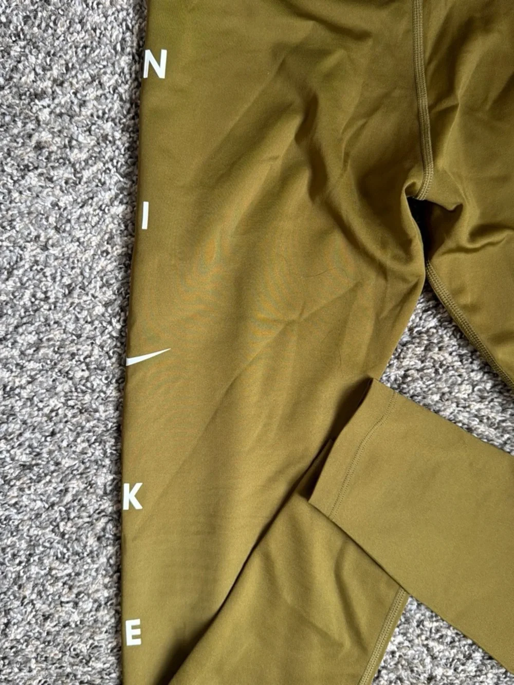 Nike women Olive Leggings with Side Logo